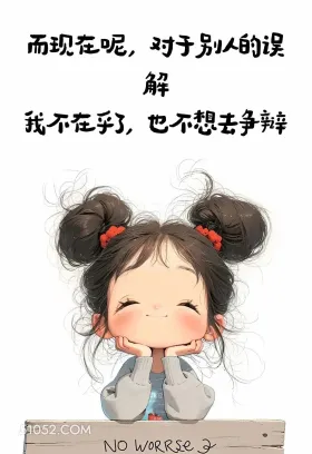 而现在呢,对于别人的 搞笑 语录 插画 小女孩