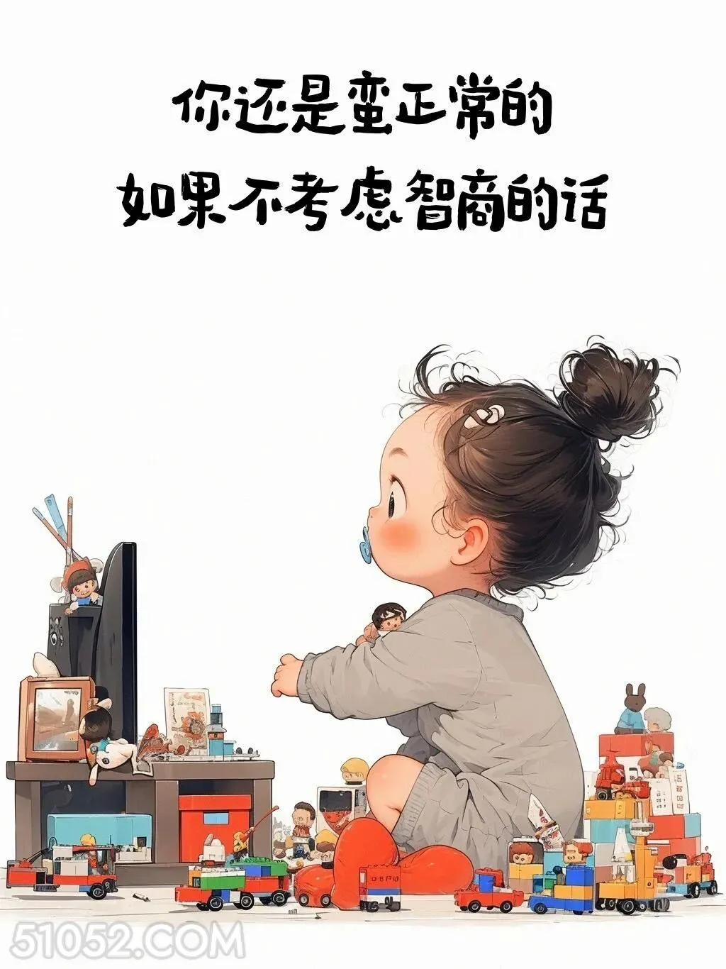 你还是蛮正常的 如果 搞笑文案 语录 插画