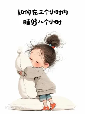 如何在三个创小时内 搞笑 语录 插画 小女孩