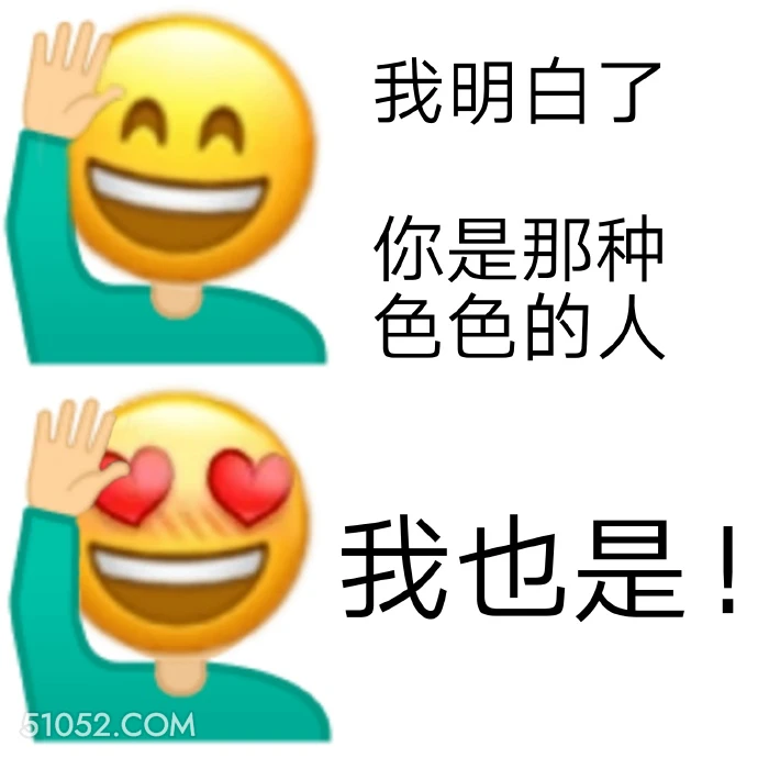 我明白了 你是那种  emoji 你是老色批 我也是