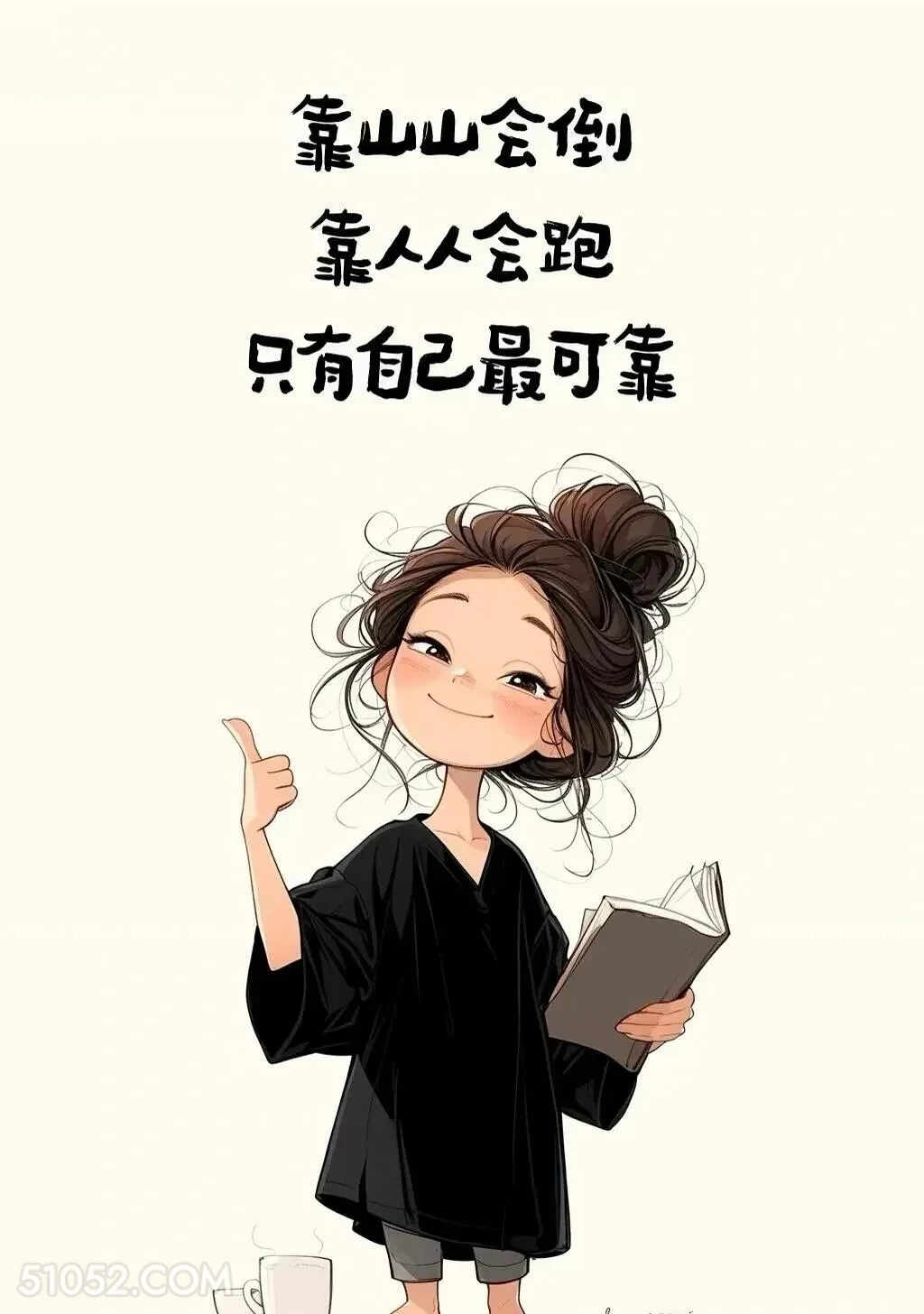 自己最可靠 小女孩 文案 发朋友圈