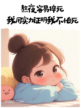 我不怕死 小女孩 熬夜 搞笑文案 发朋友圈