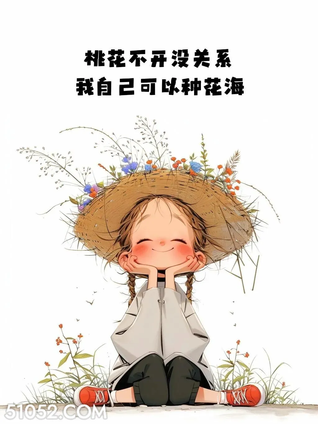 自己种花海 小女孩 520 文案 发朋友圈 搞笑文案