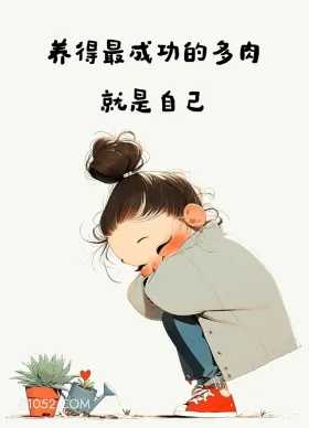 养的最成功的是自己 小女孩 搞笑文案 发朋友圈