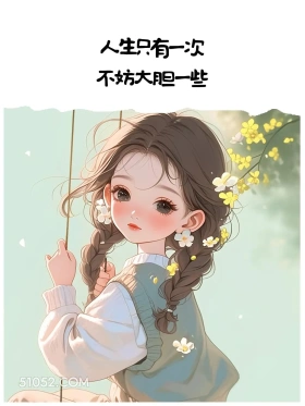 人生只有一次 小女孩 文案 治愈 自渡