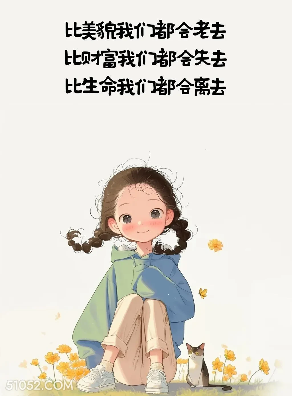 我们终将离去 小女孩 文案 治愈 自渡