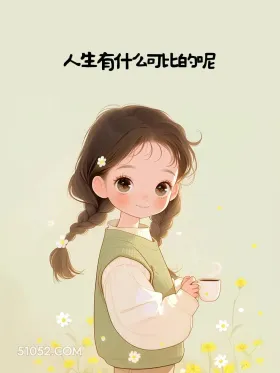 人生没什么可比的 小女孩 文案 治愈 自渡