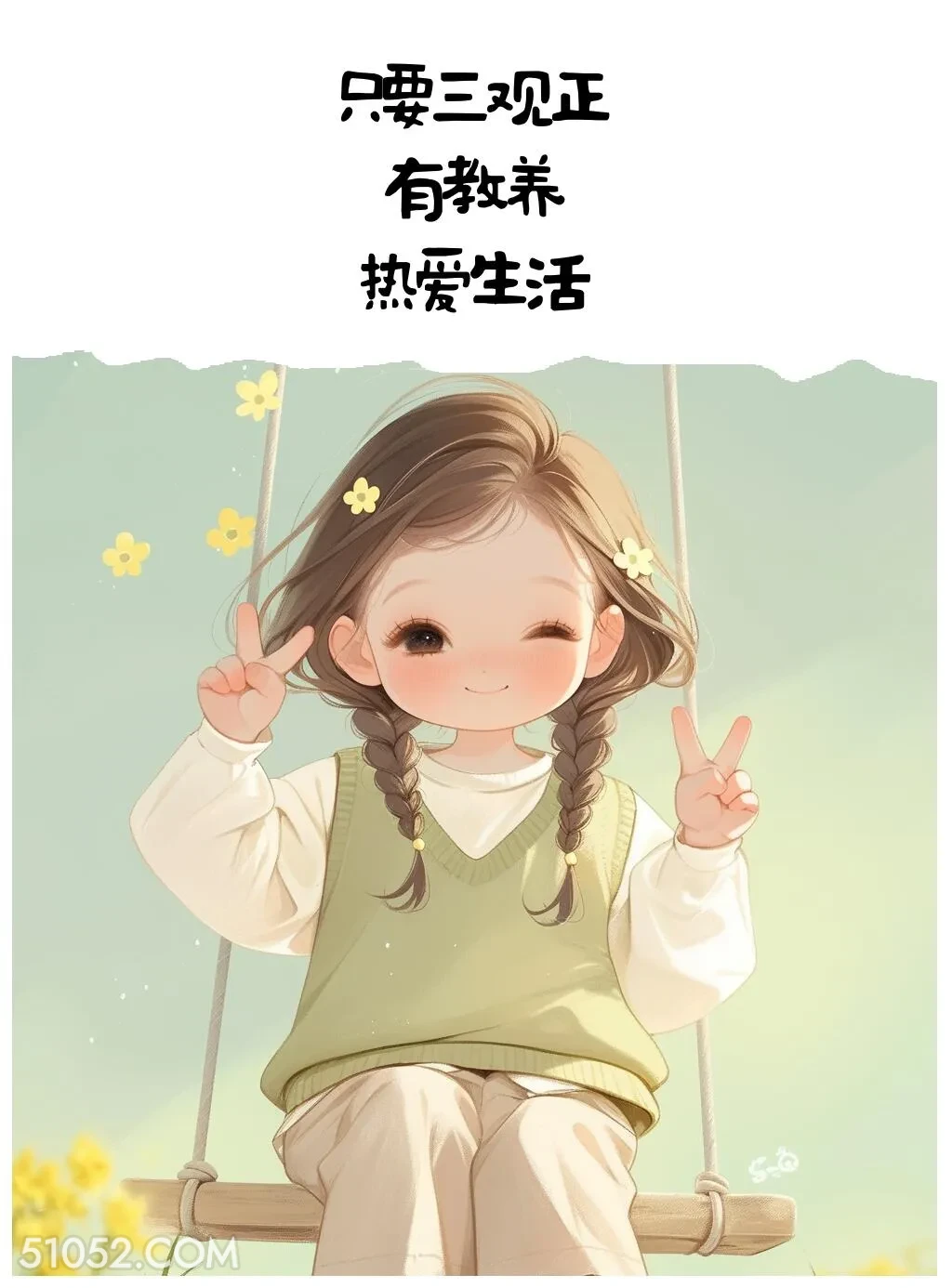 热爱生活 小女孩 文案 治愈 自渡