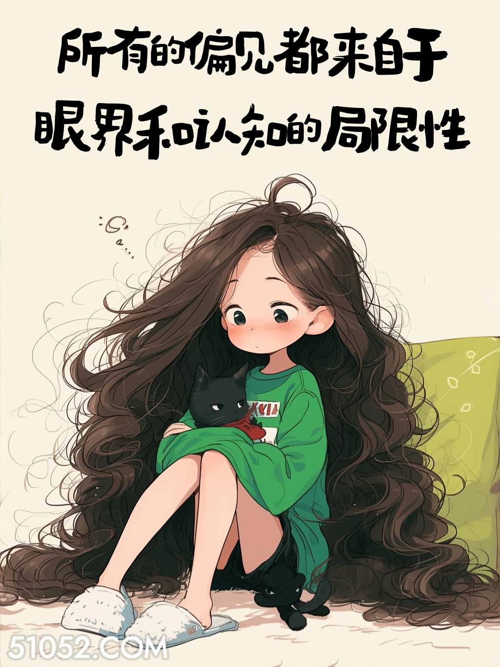 偏见在于局限 小女孩 文案 现实 治愈