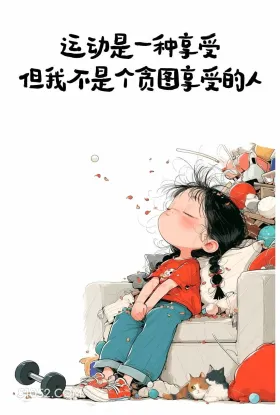 我不贪图享受 小女孩 搞笑文案 发朋友圈