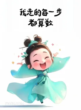 走的每一步都算数 小女孩 中国风 旺自己 文案 治愈