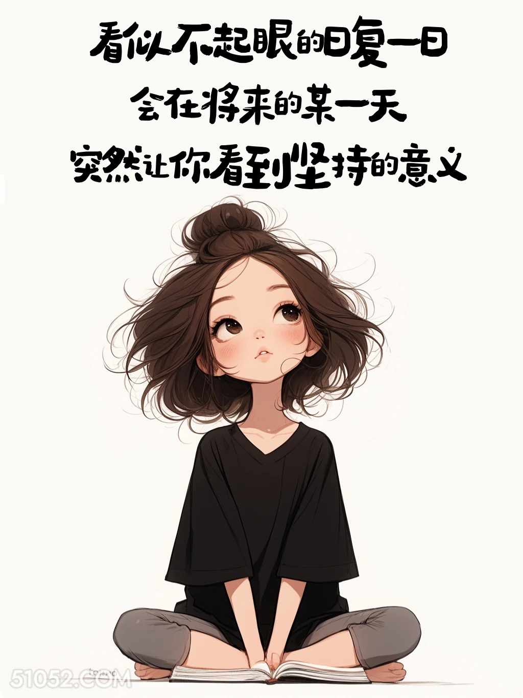 会看到坚持的意义 酷女孩 黑色衣服 文案 治愈