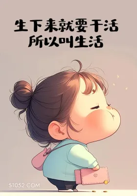 生活:生下来就要干活 小女孩 搞笑文案 笑死了 发朋友圈