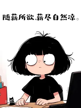 薪尽自然凉 短发小女孩 发疯 搞笑文案 发朋友圈