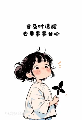 及时清醒，事事甘心 小女孩 自渡 治愈 文案