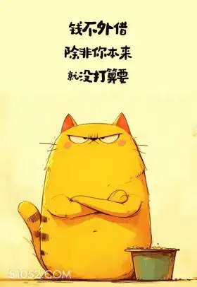 钱不外借 猫猫 短句 文案 道理