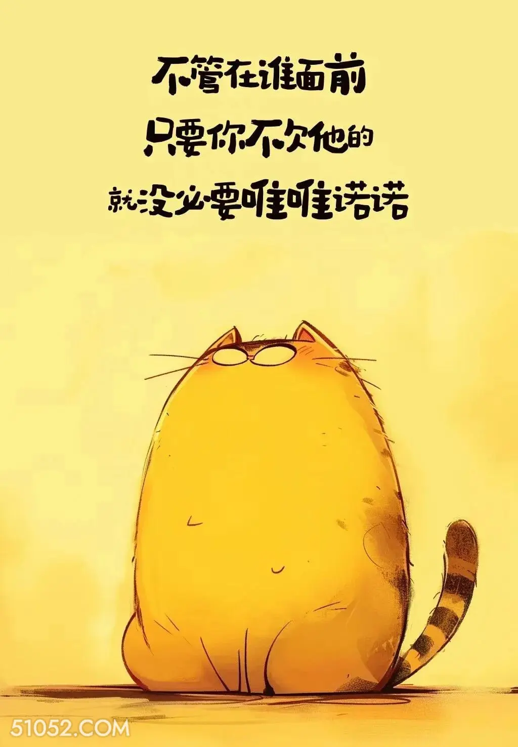 不必唯唯诺诺 猫猫 短句 文案 道理