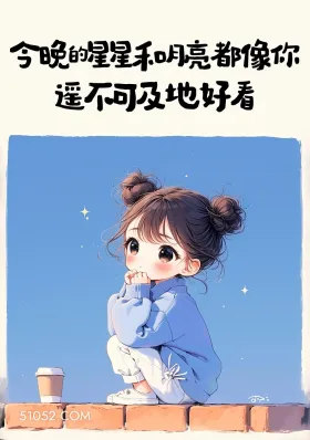 星星和月亮都像你遥不可及 小女孩 心疼 情感 文案