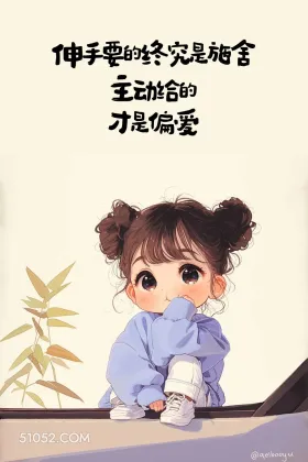 伸手要的是施舍,主动给的才是偏爱 小女孩 心疼 情感 文案