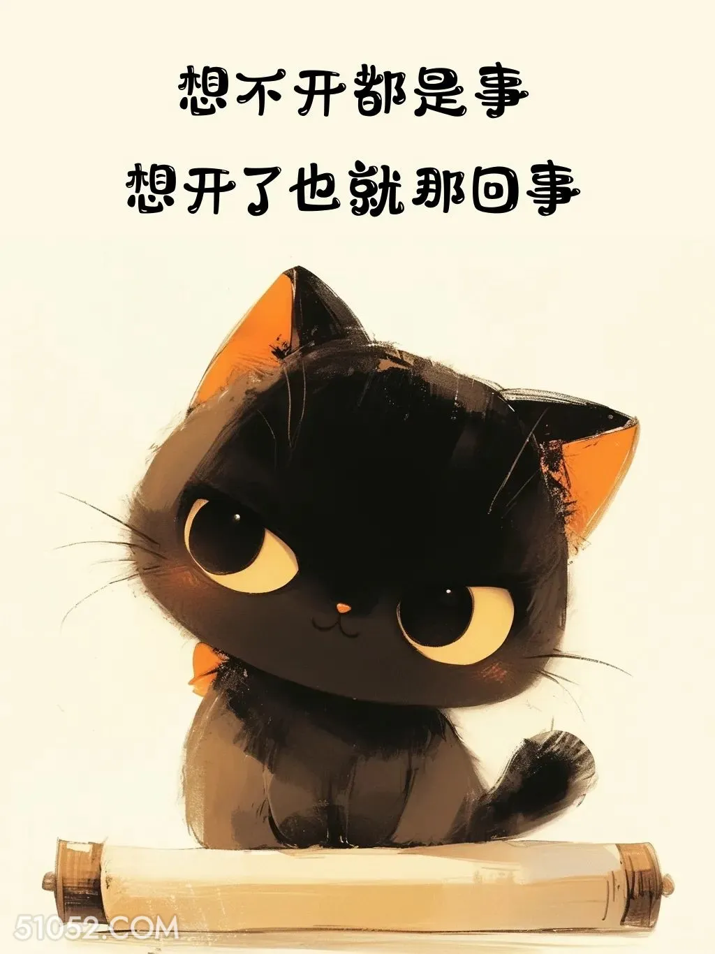 想开了都不是事 黑猫 歪理 搞笑文案