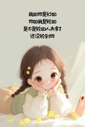 专治不回信息的句子 小女孩 不回消息 搞笑文案