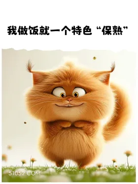 做饭特色:保熟 加菲猫 做饭 搞笑文案