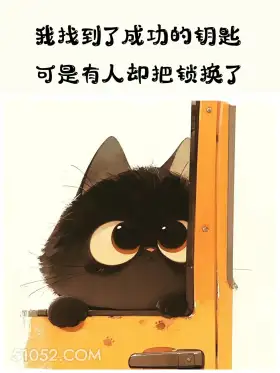 找到钥匙锁却换了 猫猫 发癫 搞笑文案