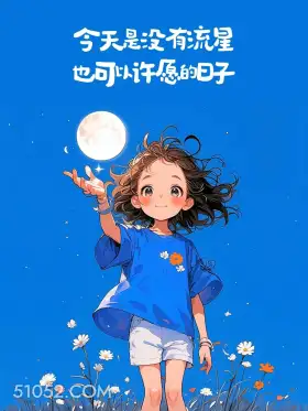 今天没有流星也可以许愿 小女孩 生日 搞笑文案 发朋友圈