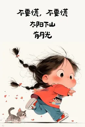 不要慌,太阳下山有月光 小女孩 后劲大 治愈 文案