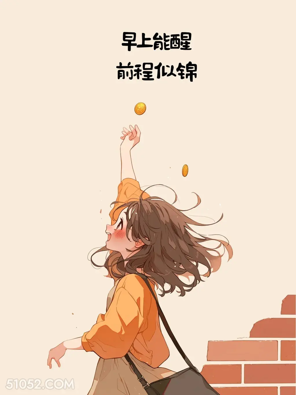 早上能醒前程似锦 小女孩 治愈 文案 发朋友圈