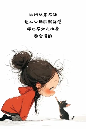 句子越短,后劲越大 小女孩 后劲大 治愈 文案