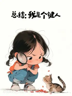 总结：是个键人 小女孩 关键 搞笑文案