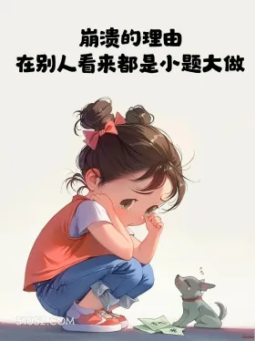 崩溃在他人看来都是小题大做 小女孩 心累 文案