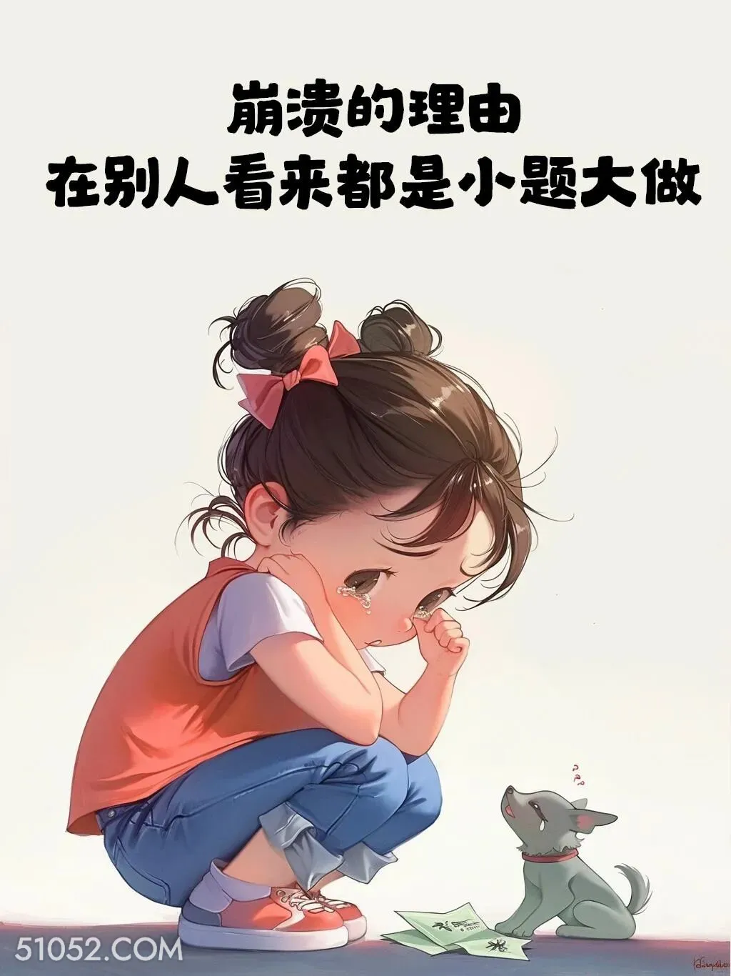 崩溃在他人看来都是小题大做 小女孩 心累 文案