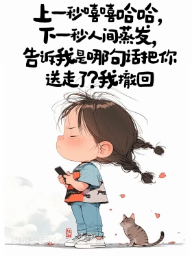 是哪句话把你送走了? 小女孩 不回消息 搞笑文案