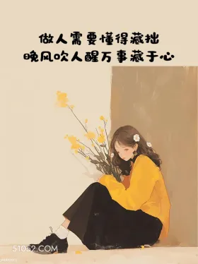 做人要懂得藏拙 小女孩 有道理 文案 治愈