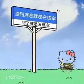 没回消息就是在练车 kitty猫 学车 搞笑文案