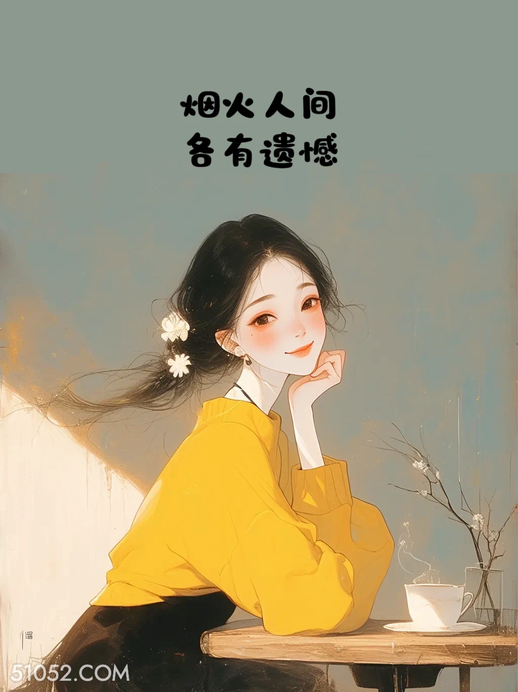 烟火人间，各有遗憾 小女孩 文案 微信个签