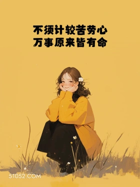 万事皆有命 小女孩 治愈短句 文案