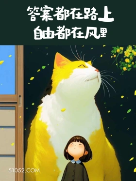 答案在路上，自由在风里 小女孩 猫猫 旅游 文案 发朋友圈