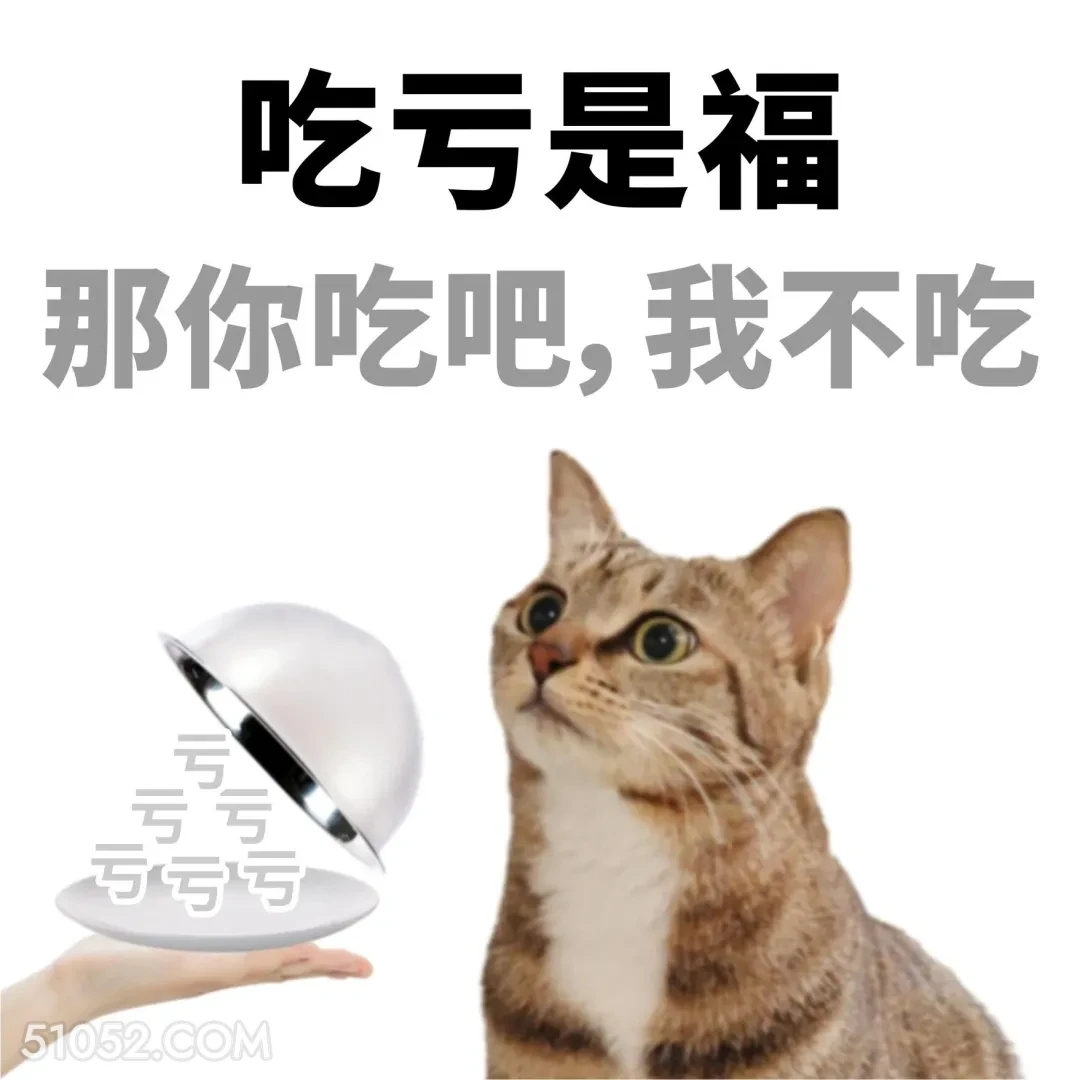 吃亏是福 小女孩 猫猫 不想上班 搞笑文案