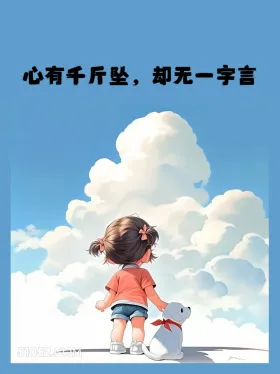 心有千斤坠却无一字言 小女孩 走心 文案