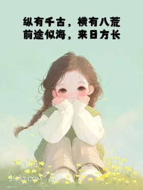 前途似海,来日方长 小女孩 互删 体面 文案