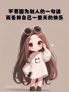 不要因为别人丢掉快乐 小女孩 治愈短句 文案