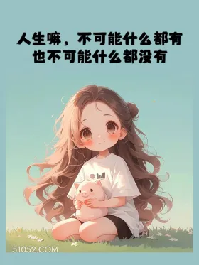 人生不可能什么都有，不可能什么都没有 小女孩 放下 治愈 文案