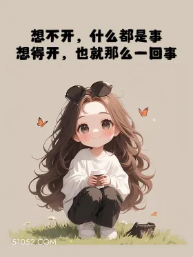 想开了也就那么回事 小女孩 放下 治愈 文案