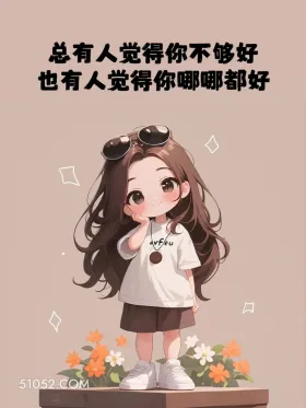 总有人觉得你哪都好 小女孩 治愈 文案