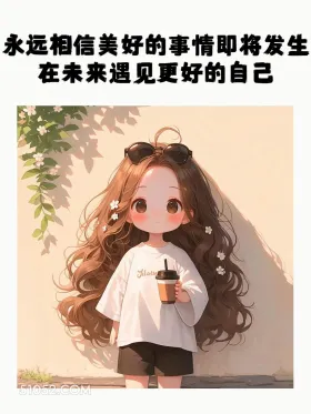 永远相信美好的事情即将发生 小女孩 治愈短句 文案