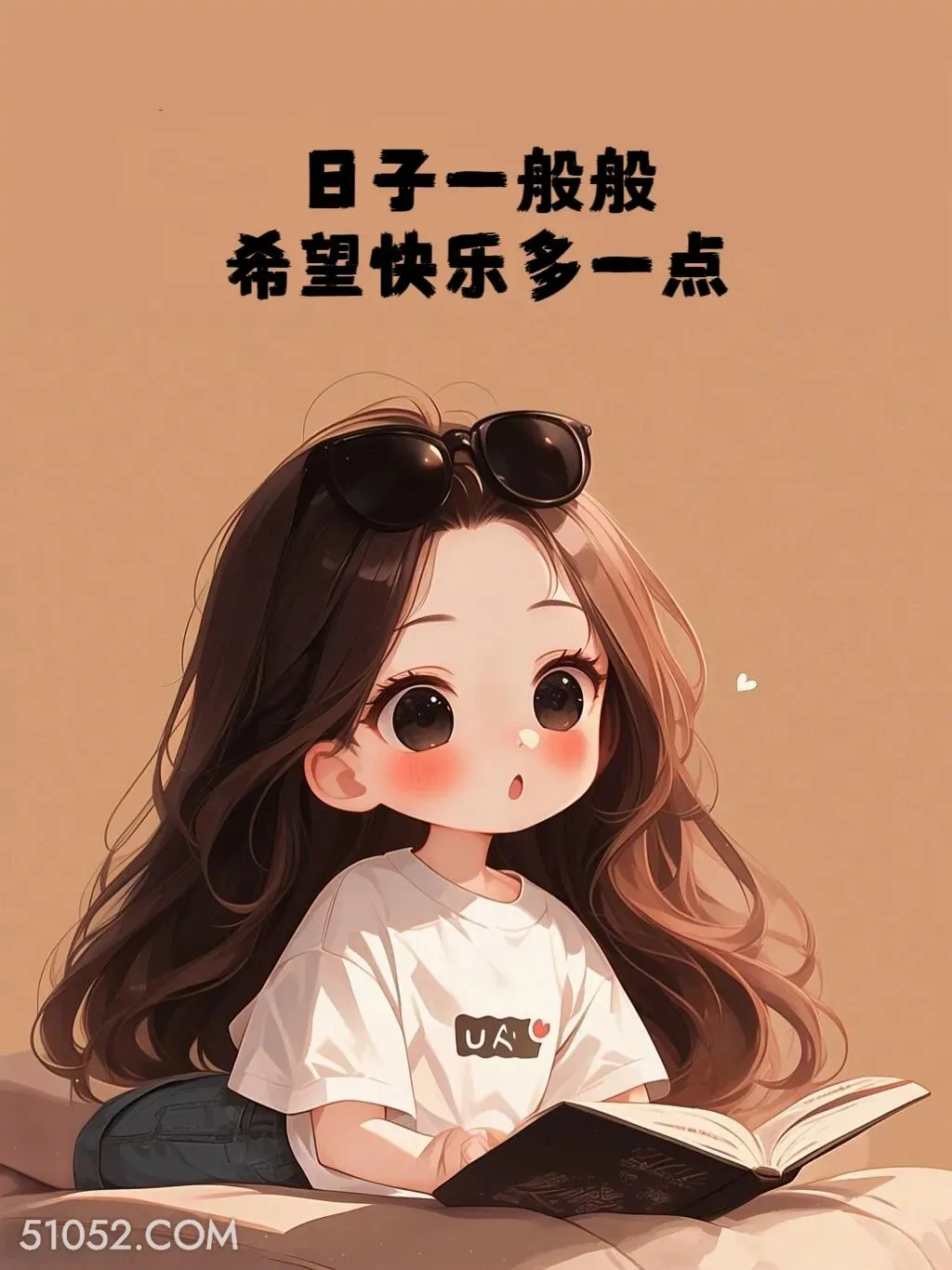 日子一般，希望快乐 小女孩 格局 治愈 文案