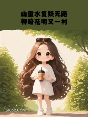 柳暗花明又一村 小女孩 治愈短句 文案